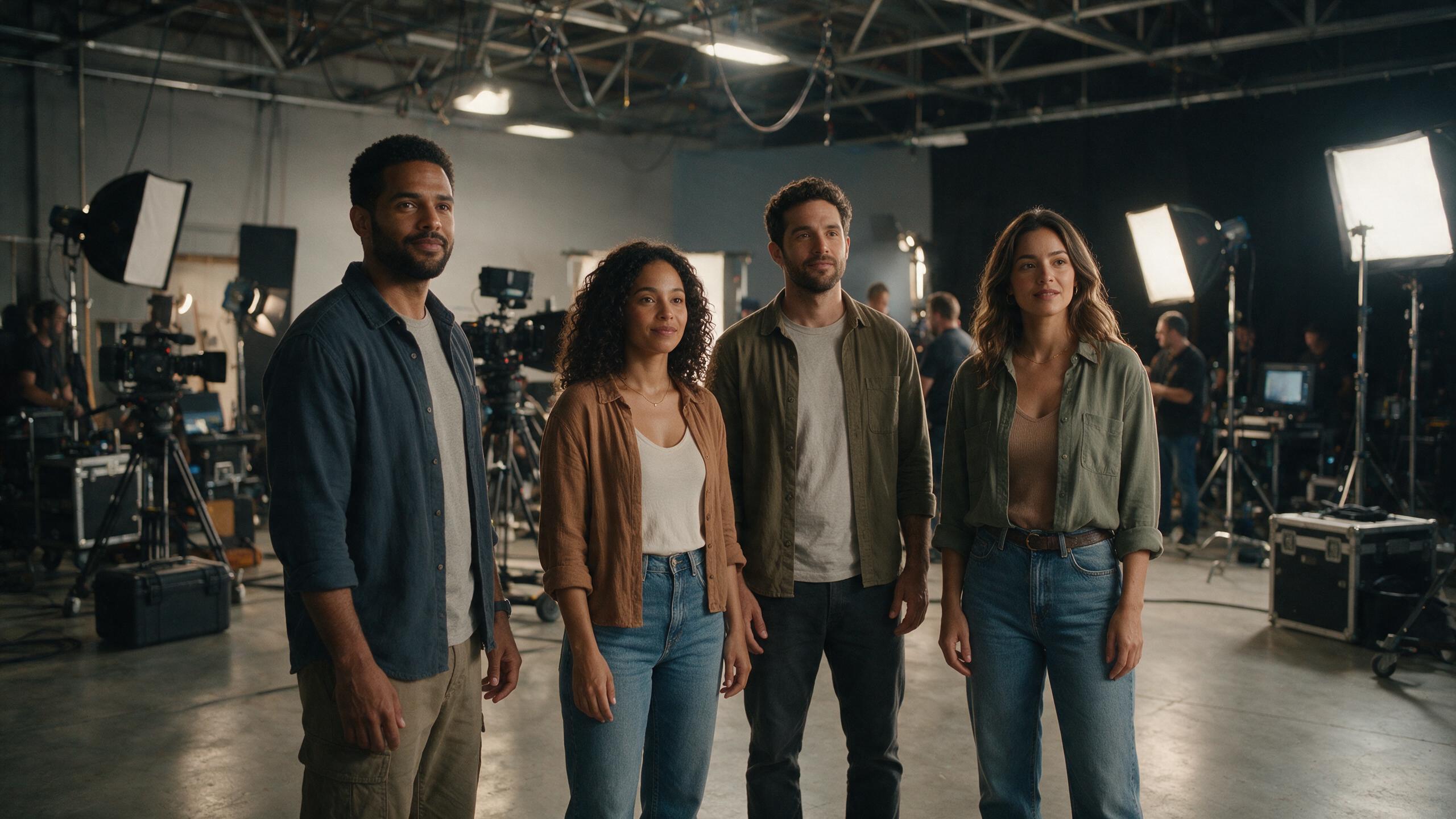 Extras para producciones audiovisuales de Agencia MK en set de filmación